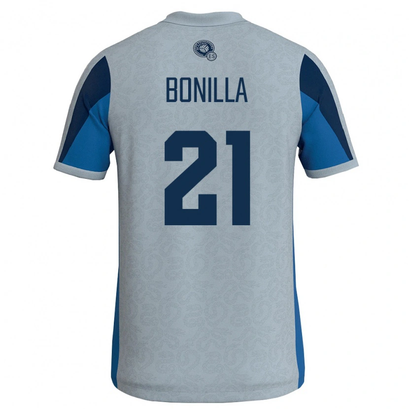 Danxen Pánské Salvador Elmer Bonilla #21 Bílá Nebeská Modrá Daleko Hráčské Dresy 26-28 Dres