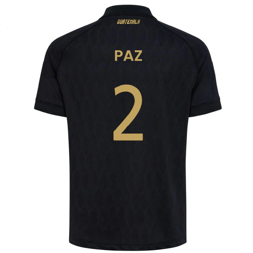 Danxen Pánské Guatemala Wálter Paz #2 Černá Nebeská Modrá Bílá Daleko Hráčské Dresy 26-28 Dres