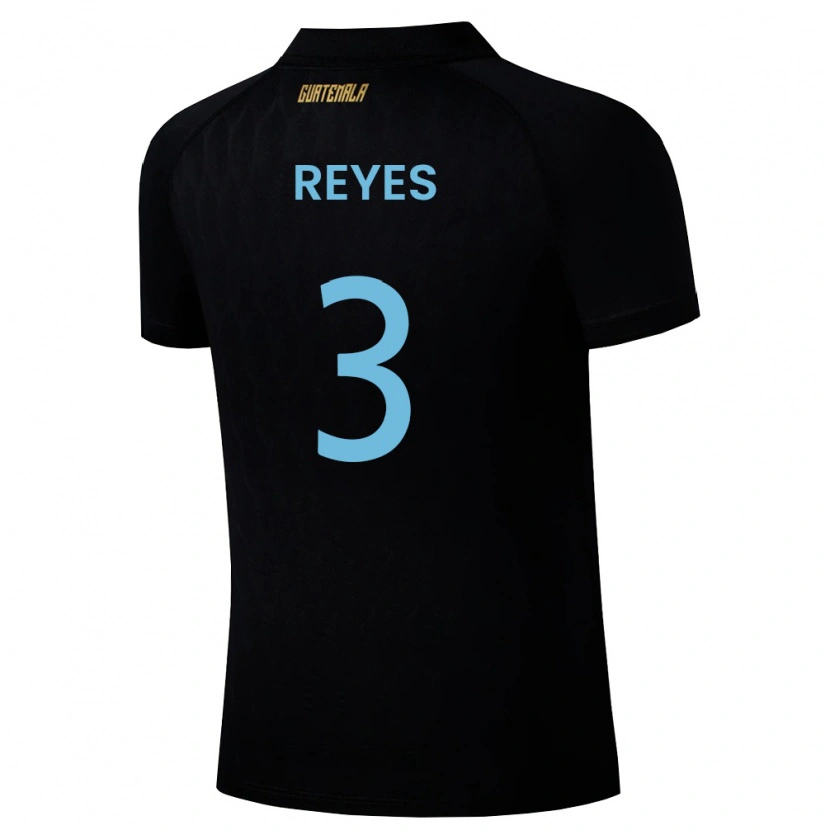 Danxen Pánské Guatemala Martha Reyes #3 Černá Nebeská Modrá Bílá Daleko Hráčské Dresy 26-28 Dres