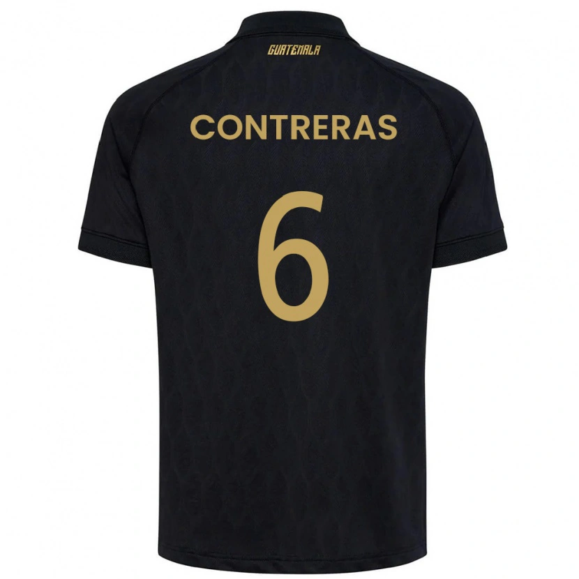 Danxen Pánské Guatemala María Contreras #6 Černá Nebeská Modrá Bílá Daleko Hráčské Dresy 26-28 Dres