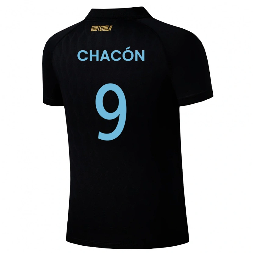 Danxen Pánské Guatemala Hensen Chacón #9 Černá Nebeská Modrá Bílá Daleko Hráčské Dresy 26-28 Dres