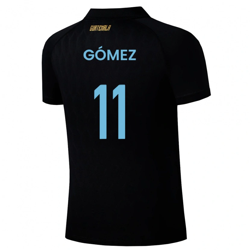Danxen Pánské Guatemala Savianna Gómez #11 Černá Nebeská Modrá Bílá Daleko Hráčské Dresy 26-28 Dres