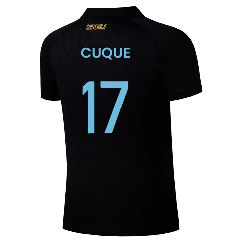 Danxen Pánské Guatemala Diego Cuque #17 Černá Nebeská Modrá Bílá Daleko Hráčské Dresy 26-28 Dres