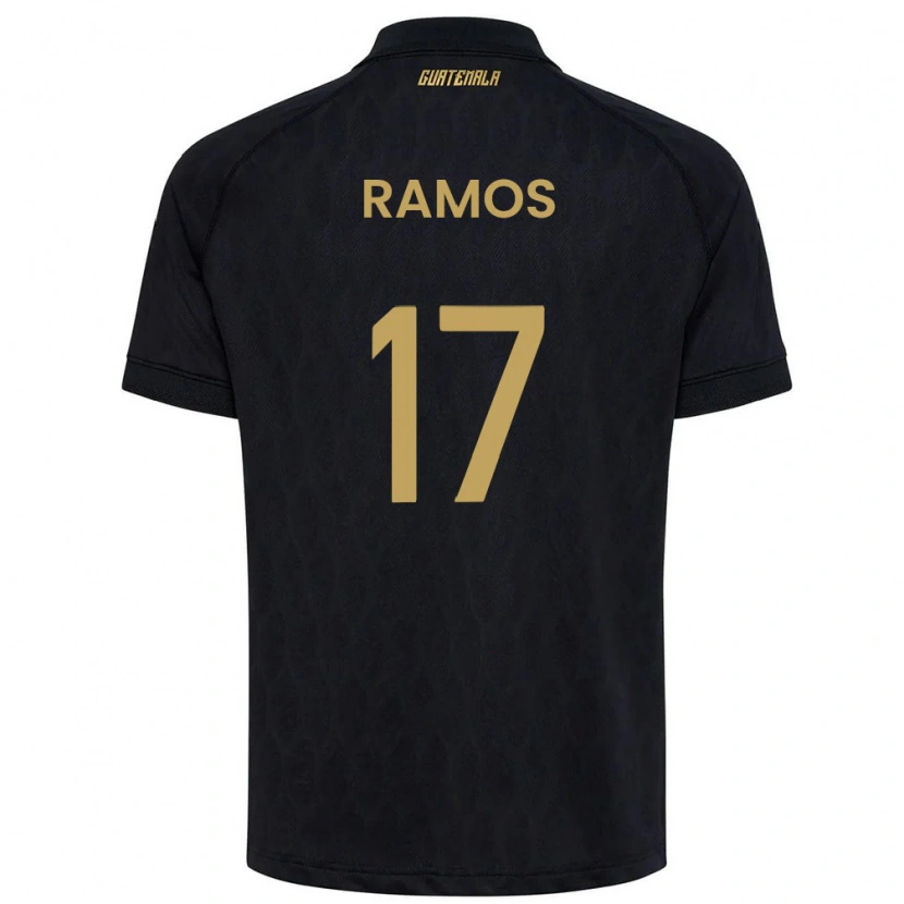 Danxen Pánské Guatemala Julio Ramos #17 Černá Nebeská Modrá Bílá Daleko Hráčské Dresy 26-28 Dres