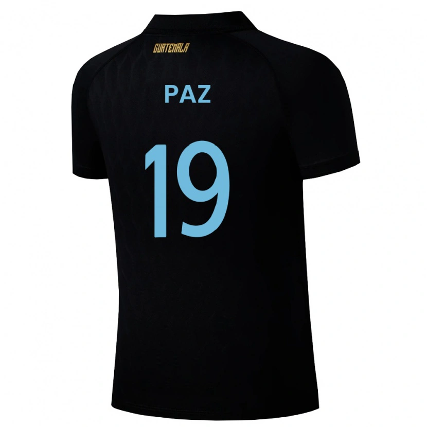 Danxen Pánské Guatemala Vidal Paz #19 Černá Nebeská Modrá Bílá Daleko Hráčské Dresy 26-28 Dres