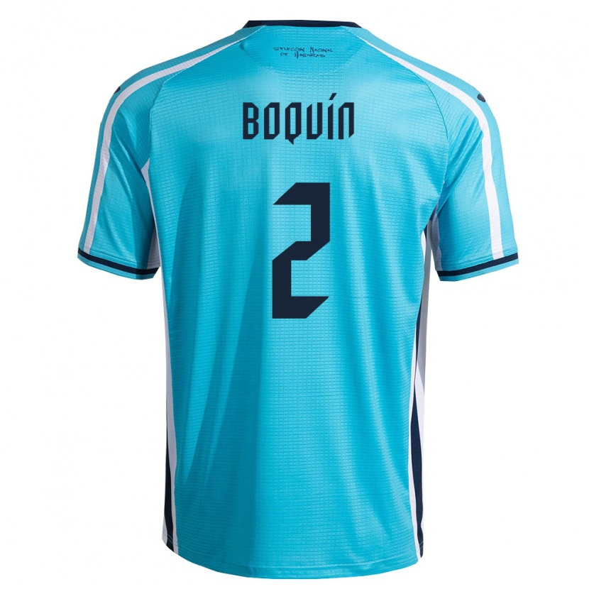 Danxen Pánské Honduras Stiven Boquín #2 Nebeská Modrá Námořnická Daleko Hráčské Dresy 26-28 Dres