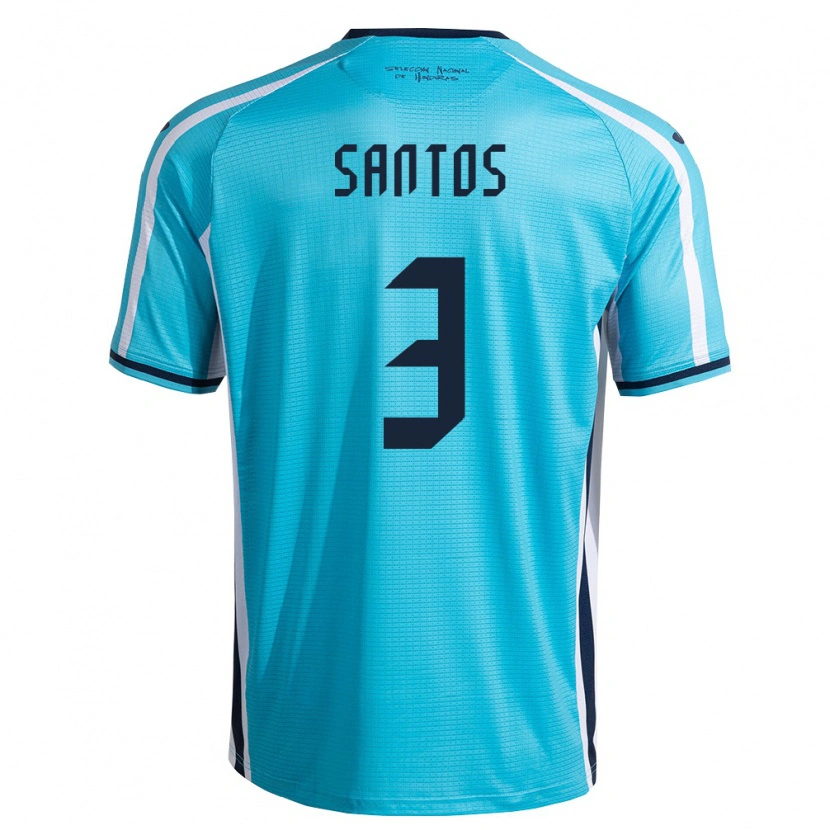 Danxen Pánské Honduras Marcelo Santos #3 Nebeská Modrá Námořnická Daleko Hráčské Dresy 26-28 Dres