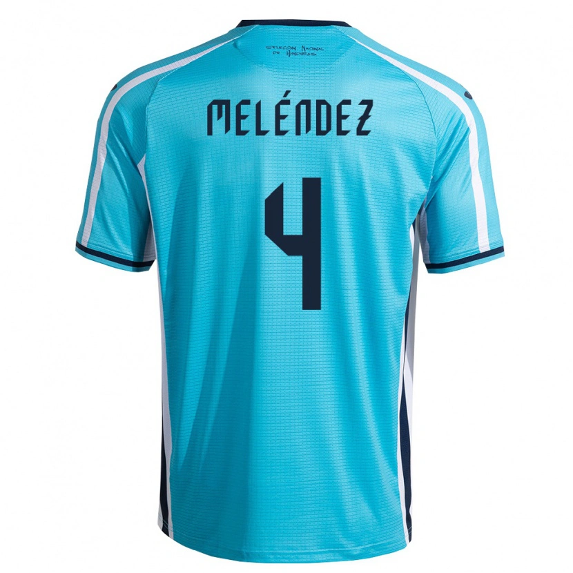 Danxen Pánské Honduras Carlos Meléndez #4 Nebeská Modrá Námořnická Daleko Hráčské Dresy 26-28 Dres