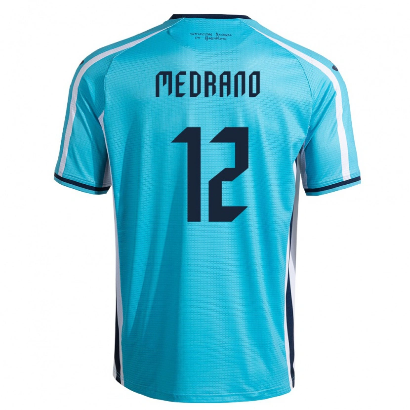 Danxen Pánské Honduras Yair Medrano #12 Nebeská Modrá Námořnická Daleko Hráčské Dresy 26-28 Dres