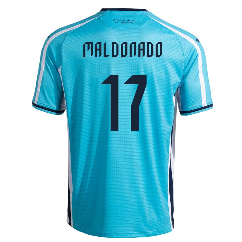Danxen Pánské Honduras Axel Maldonado #17 Nebeská Modrá Námořnická Daleko Hráčské Dresy 26-28 Dres