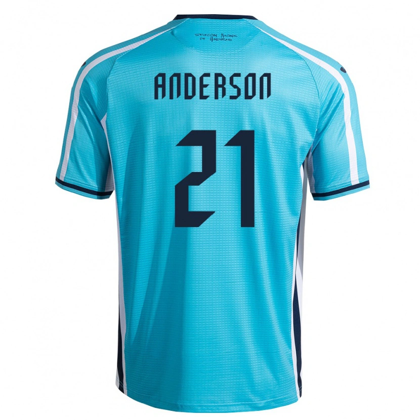 Danxen Pánské Honduras Robben Anderson #21 Nebeská Modrá Námořnická Daleko Hráčské Dresy 26-28 Dres