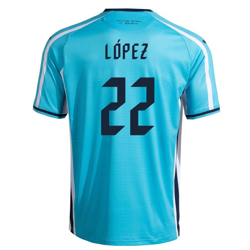 Danxen Pánské Honduras Luis López #22 Nebeská Modrá Námořnická Daleko Hráčské Dresy 26-28 Dres
