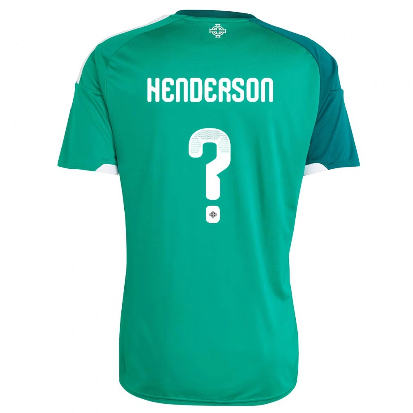 Danxen Dámské Severní Irsko Noah Henderson #0 Zelená Bílá Domů Hráčské Dresy 26-28 Dres