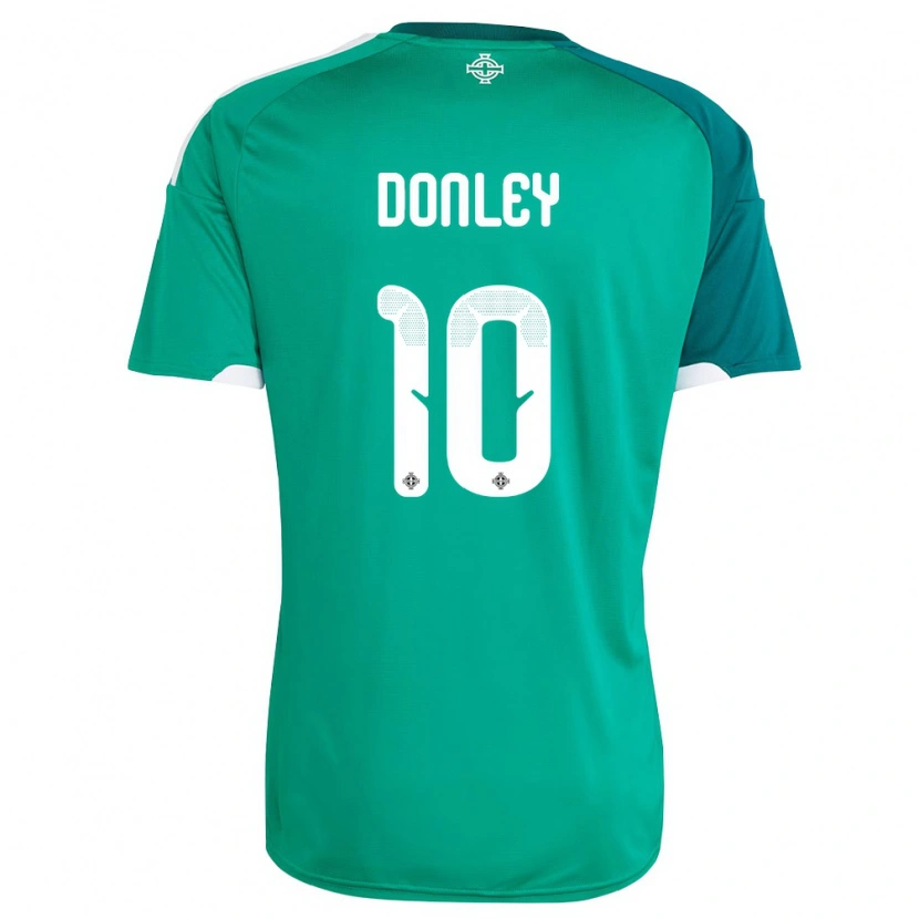 Danxen Dámské Severní Irsko Jamie Donley #10 Zelená Bílá Domů Hráčské Dresy 26-28 Dres