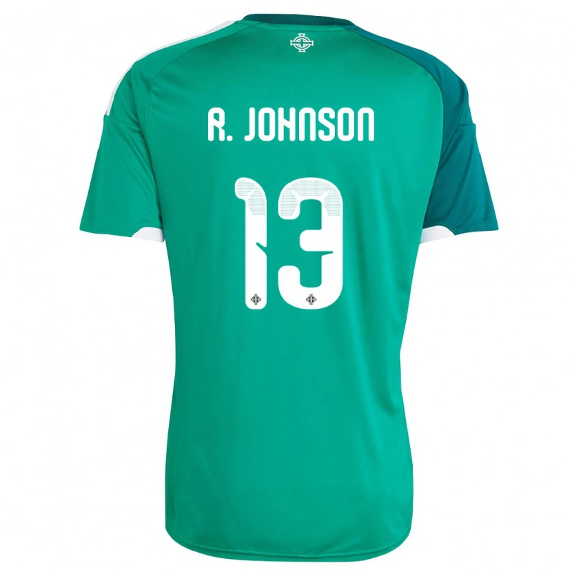 Danxen Dámské Severní Irsko Ryan Johnson #13 Zelená Bílá Domů Hráčské Dresy 26-28 Dres