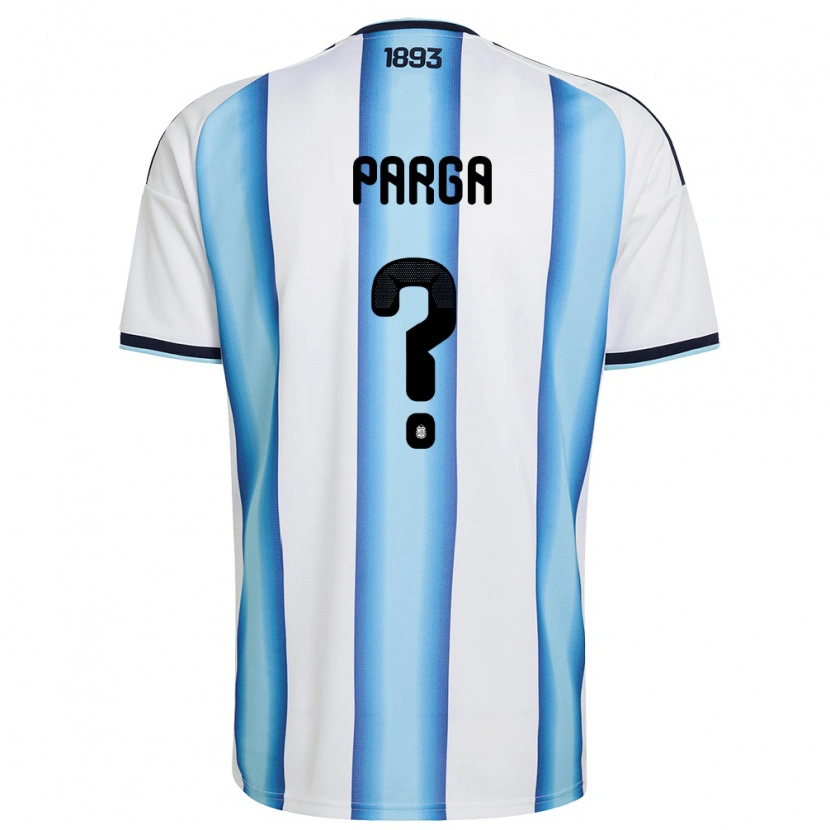 Danxen Dámské Argentina Thiago Parga #0 Bílá Nebeská Modrá Námořnická Domů Hráčské Dresy 26-28 Dres