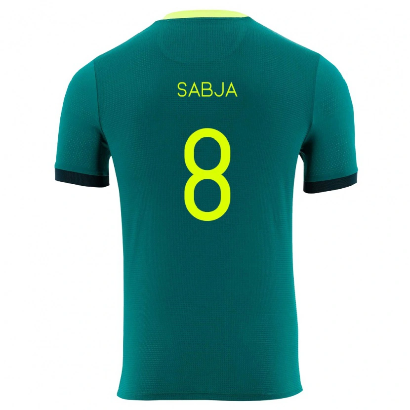 Danxen Dámské Bolívie Luis Sabja #8 Zelená Žlutá Černá Domů Hráčské Dresy 26-28 Dres