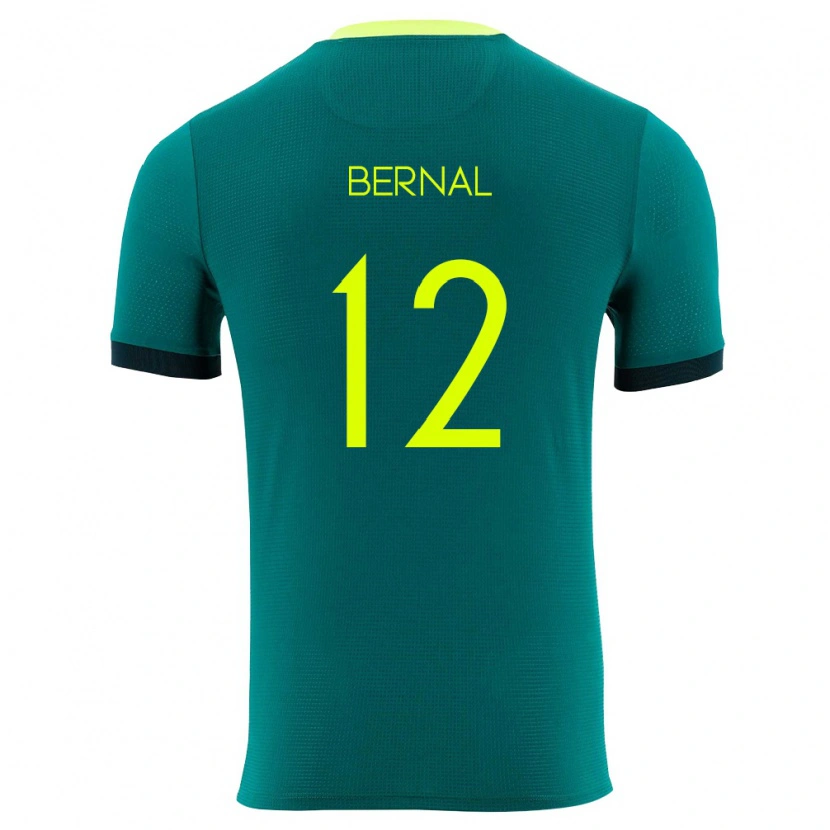 Danxen Dámské Bolívie Joel Bernal #12 Zelená Žlutá Černá Domů Hráčské Dresy 26-28 Dres