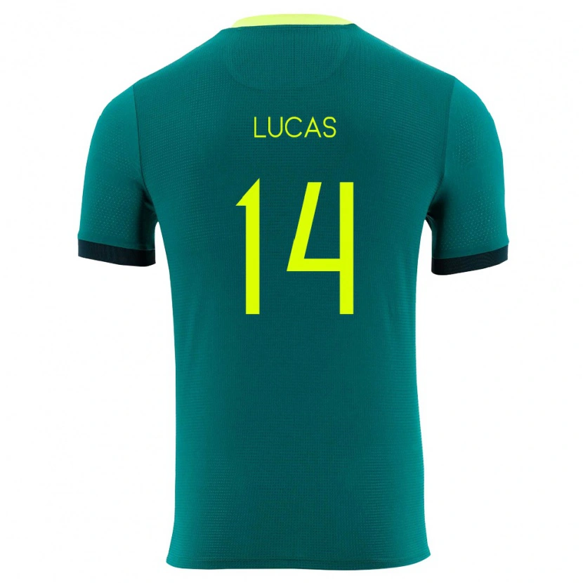 Danxen Dámské Bolívie Lysander Lucas #14 Zelená Žlutá Černá Domů Hráčské Dresy 26-28 Dres