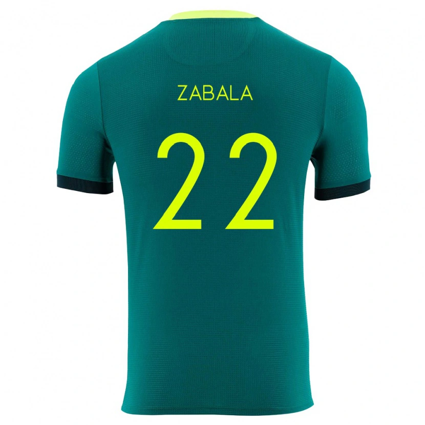 Danxen Dámské Bolívie Leonardo Zabala #22 Zelená Žlutá Černá Domů Hráčské Dresy 26-28 Dres
