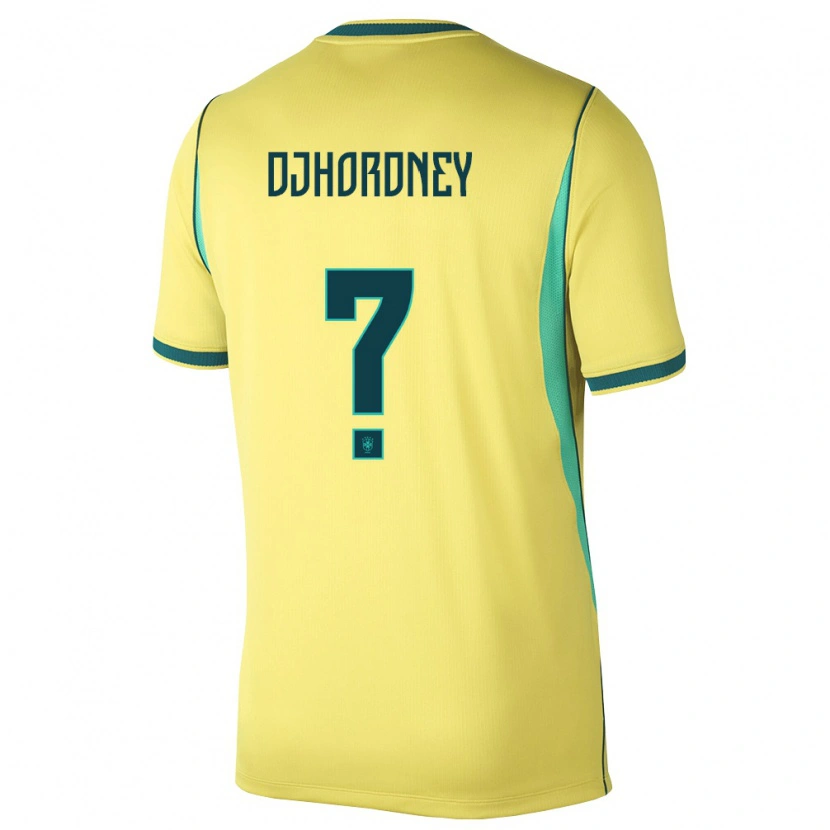 Danxen Dámské Brazílie Djhordney #0 Žlutá Zelená Domů Hráčské Dresy 26-28 Dres
