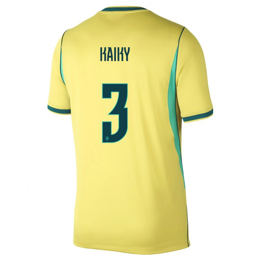 Danxen Dámské Brazílie Kaiky #3 Žlutá Zelená Domů Hráčské Dresy 26-28 Dres