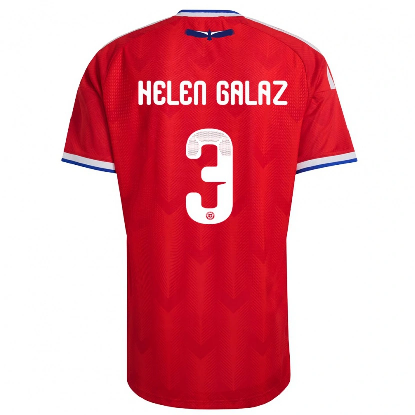 Danxen Dámské Chile Su Helen Galaz #3 Červená Bílá Modrá Domů Hráčské Dresy 26-28 Dres