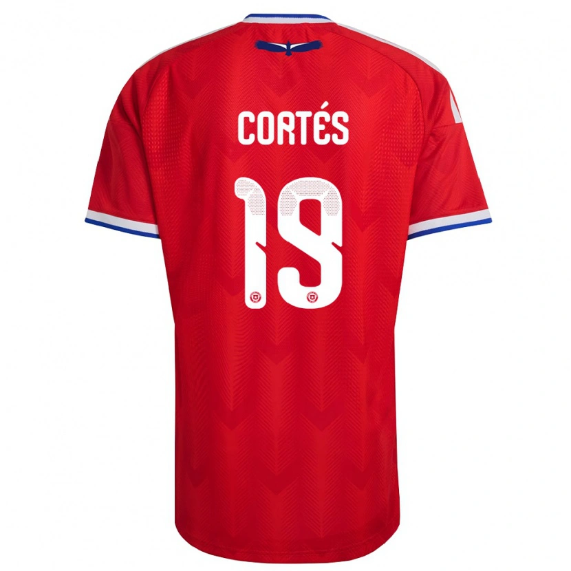 Danxen Dámské Chile Jhon Cortés #19 Červená Bílá Modrá Domů Hráčské Dresy 26-28 Dres