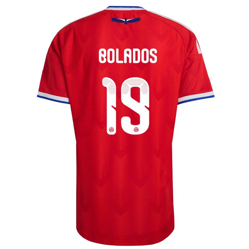 Danxen Dámské Chile Marcos Bolados #19 Červená Bílá Modrá Domů Hráčské Dresy 26-28 Dres