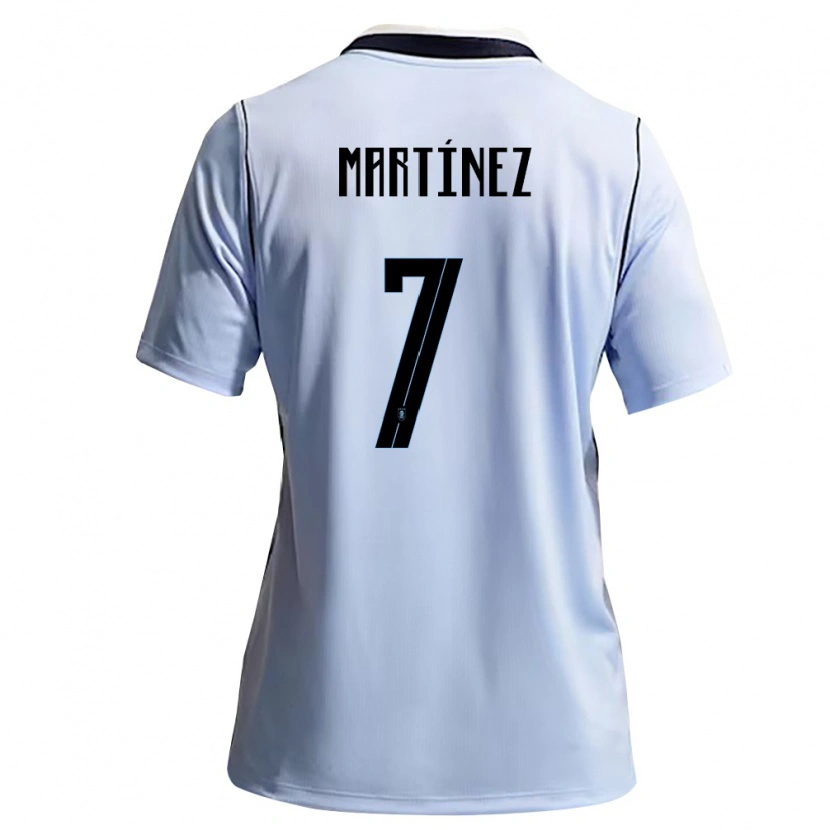 Danxen Dámské Uruguay Rodrigo Martínez #7 Nebeská Modrá Bílá Domů Hráčské Dresy 26-28 Dres