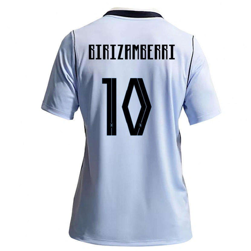 Danxen Dámské Uruguay Carolina Birizamberri #10 Nebeská Modrá Bílá Domů Hráčské Dresy 26-28 Dres