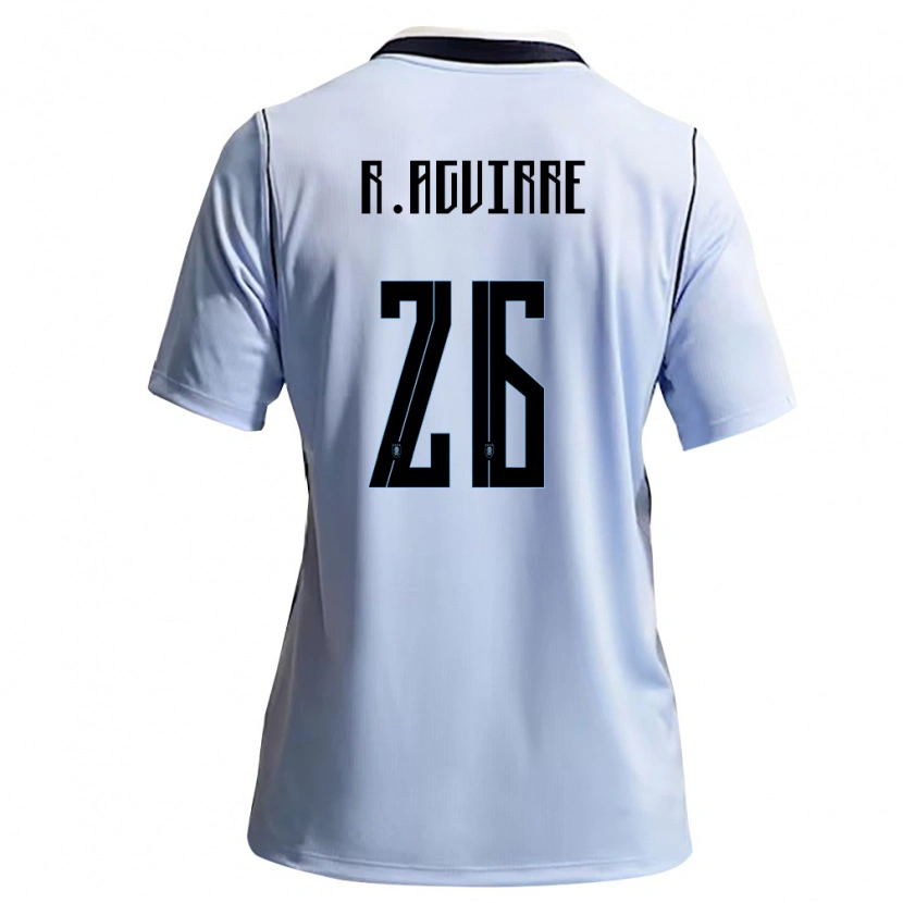 Danxen Dámské Uruguay Rodrigo Aguirre #26 Nebeská Modrá Bílá Domů Hráčské Dresy 26-28 Dres