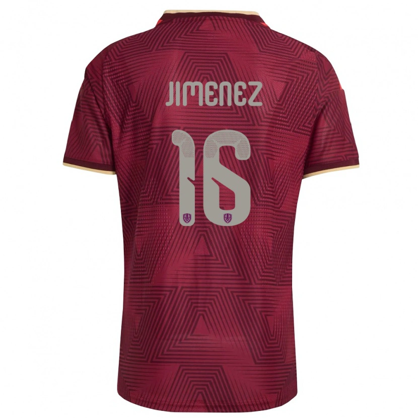 Danxen Dámské Venezuela Néstor Jiménez #16 Vínová Zlatá Žlutá Domů Hráčské Dresy 26-28 Dres