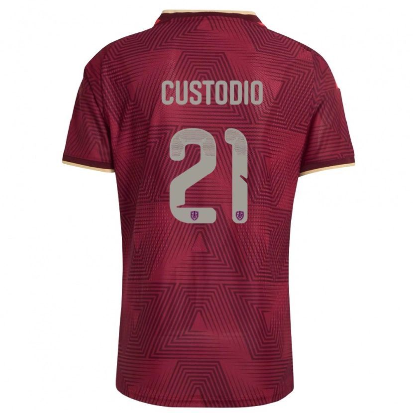 Danxen Dámské Venezuela Alex Custodio #21 Vínová Zlatá Žlutá Domů Hráčské Dresy 26-28 Dres