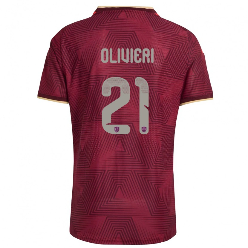 Danxen Dámské Venezuela Bárbara Olivieri #21 Vínová Zlatá Žlutá Domů Hráčské Dresy 26-28 Dres