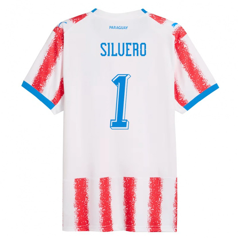 Danxen Dámské Paraguay Lucas Silvero #1 Bílá Červená Modrá Domů Hráčské Dresy 26-28 Dres