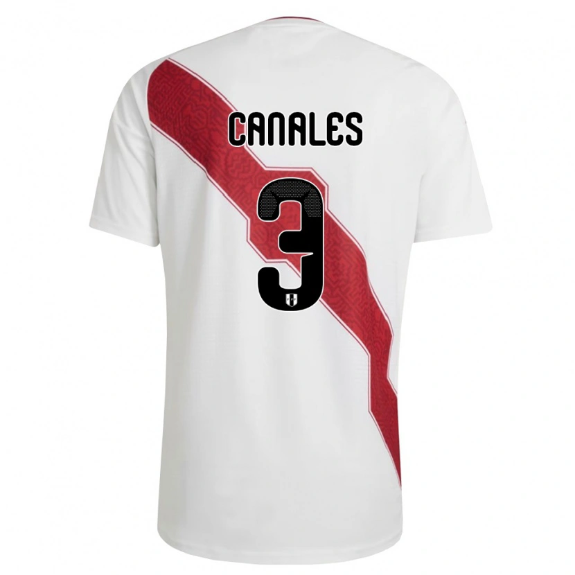 Danxen Dámské Peru Erick Canales #3 Bílá Červená Černá Domů Hráčské Dresy 26-28 Dres