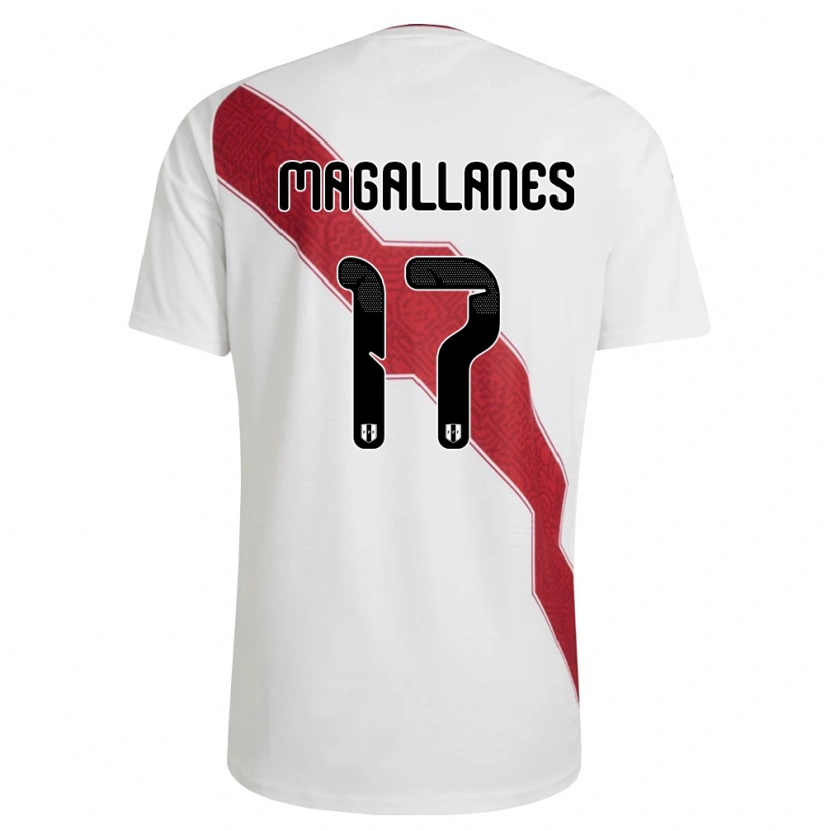 Danxen Dámské Peru Piero Magallanes #17 Bílá Červená Černá Domů Hráčské Dresy 26-28 Dres
