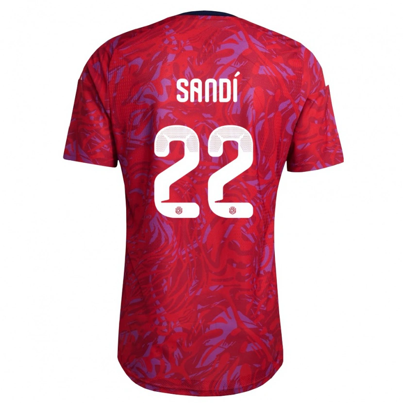 Danxen Dámské Kostarika Cristel Sandi #22 Červená Fialová Námořnická Domů Hráčské Dresy 26-28 Dres