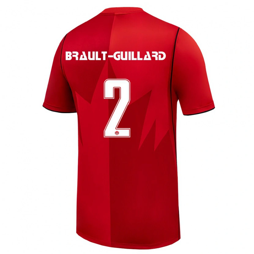 Danxen Dámské Kanada Zachary Brault-Guillard #2 Červená Bílá Domů Hráčské Dresy 26-28 Dres