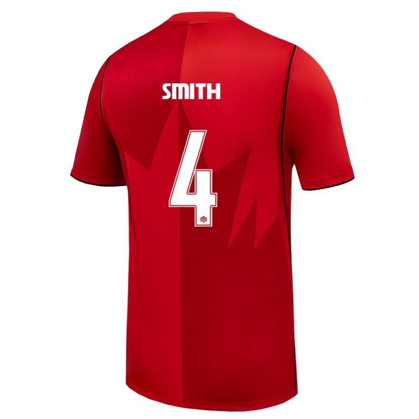 Danxen Dámské Kanada Justin Smith #4 Červená Bílá Domů Hráčské Dresy 26-28 Dres