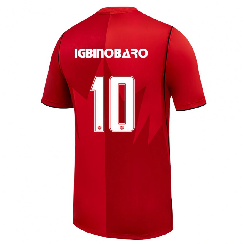 Danxen Dámské Kanada Philip Igbinobaro #10 Červená Bílá Domů Hráčské Dresy 26-28 Dres