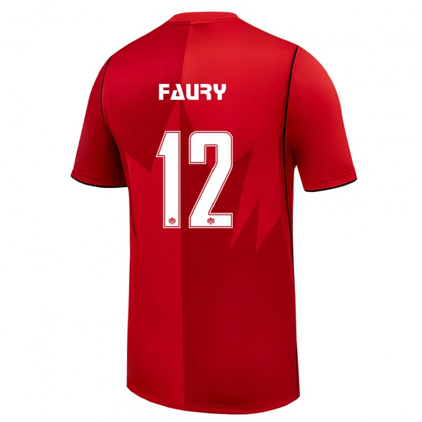 Danxen Dámské Kanada Jolan Faury #12 Červená Bílá Domů Hráčské Dresy 26-28 Dres