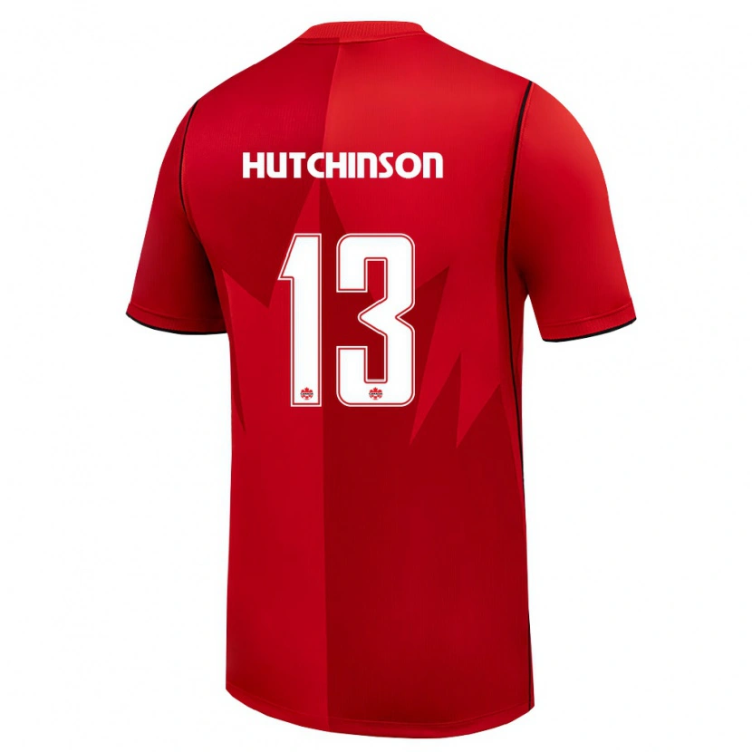 Danxen Dámské Kanada Atiba Hutchinson #13 Červená Bílá Domů Hráčské Dresy 26-28 Dres