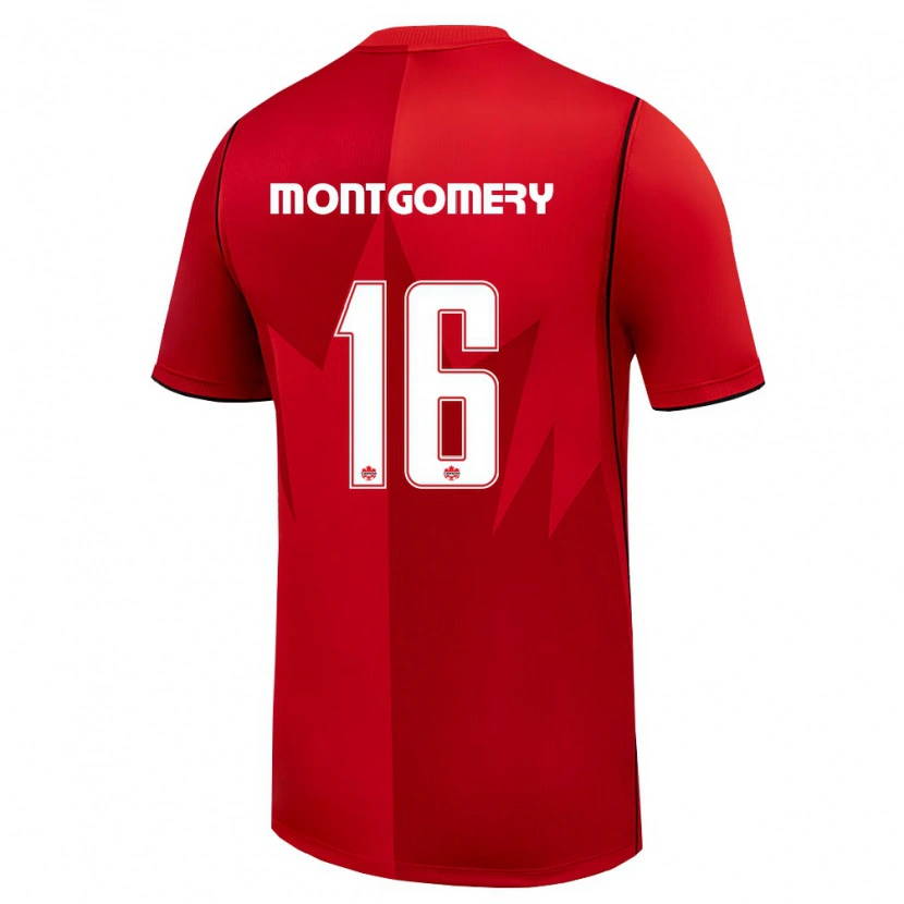 Danxen Dámské Kanada Callum Montgomery #16 Červená Bílá Domů Hráčské Dresy 26-28 Dres