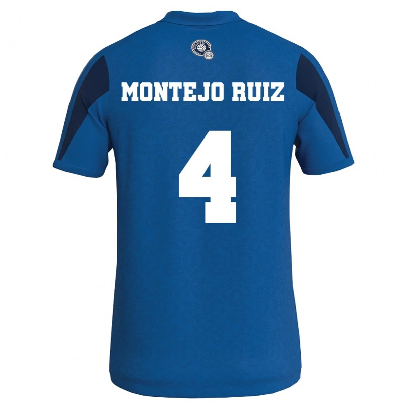 Danxen Dámské Salvador David Montejo Ruiz #4 Modrá Námořnická Domů Hráčské Dresy 26-28 Dres