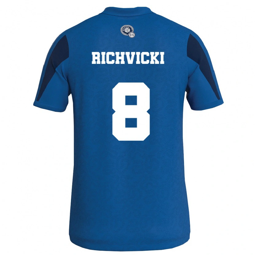 Danxen Dámské Salvador Gabriel Richvicki #8 Modrá Námořnická Domů Hráčské Dresy 26-28 Dres