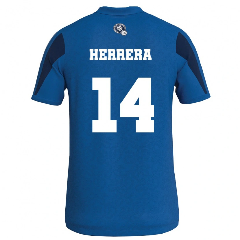 Danxen Dámské Salvador Franco Herrera #14 Modrá Námořnická Domů Hráčské Dresy 26-28 Dres