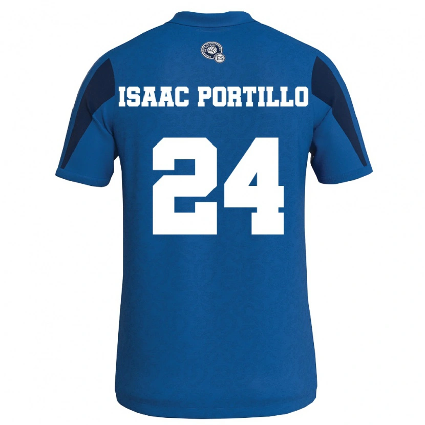 Danxen Dámské Salvador José Isaac Portillo #24 Modrá Námořnická Domů Hráčské Dresy 26-28 Dres