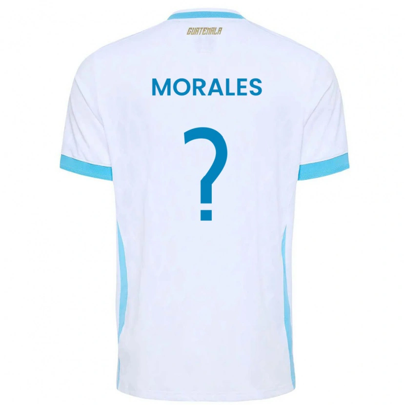 Danxen Dámské Guatemala Karla Morales #0 Bílá Nebeská Modrá Zlatá Domů Hráčské Dresy 26-28 Dres